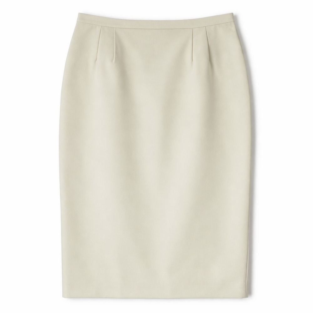 Brooks Brothers Cream Pencil Skirt Size 8 Woven in Italy Classic Tailored Khaki